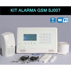 ALARMA SIN CUOTAS GSM + WIFI SJ-007 BLANCA